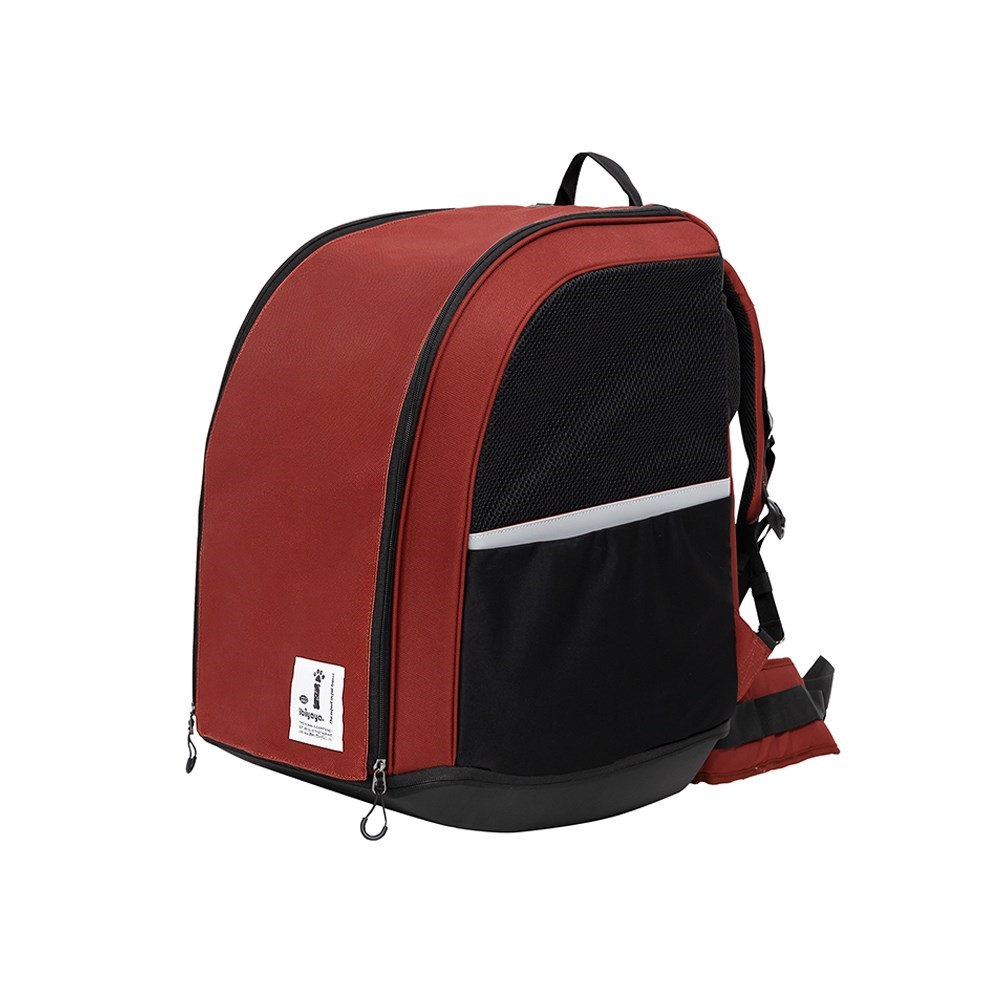 Champion Backpack DOG tot 12kg – Zwart en Donkerrood
