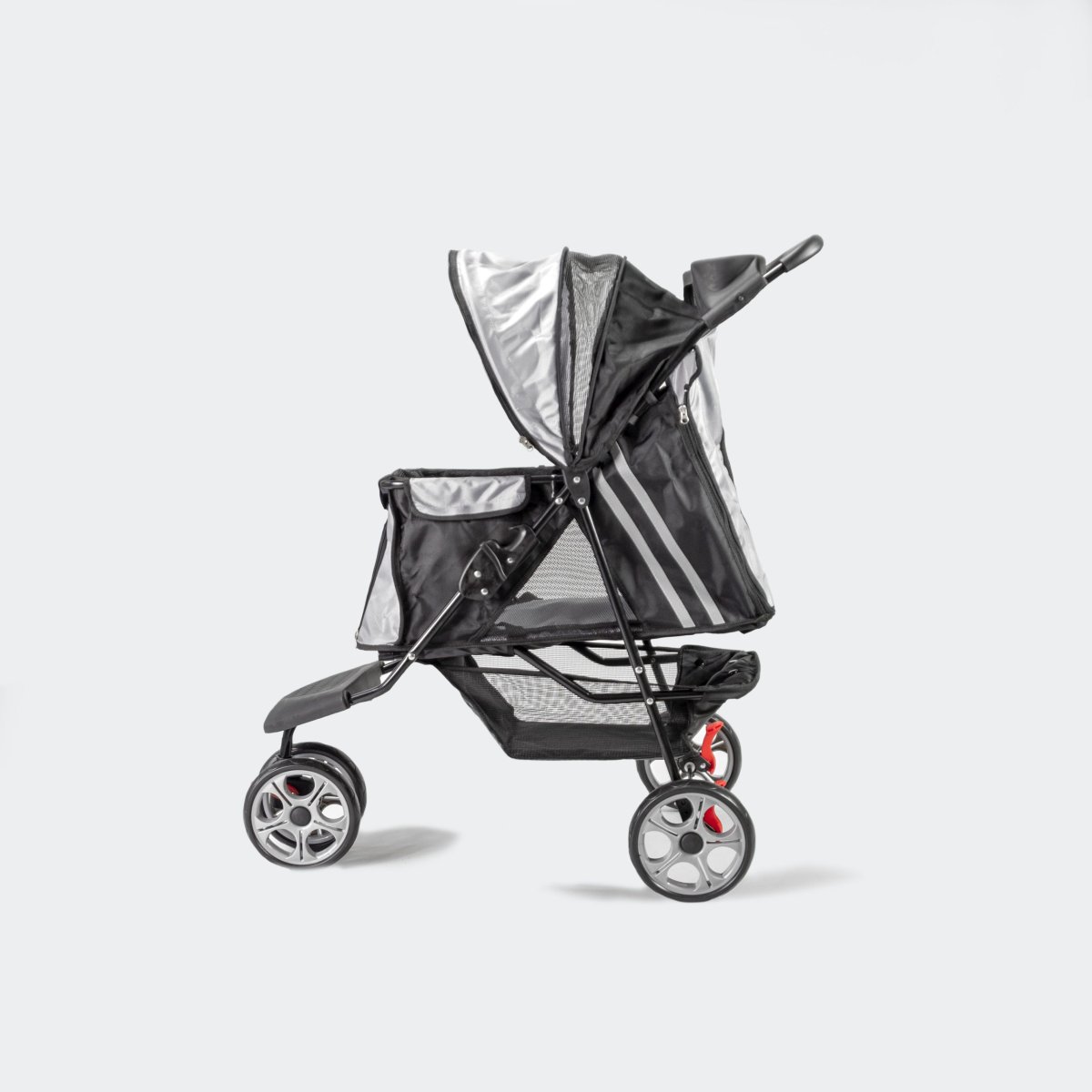 Honden-Katten buggy alle terreinen – INNOPET – kleuren rood/zwart & zwart/zilver