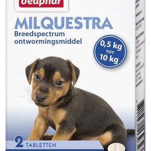 Milquestra ontwormingsmiddels kleine hond / pup 2 tablet